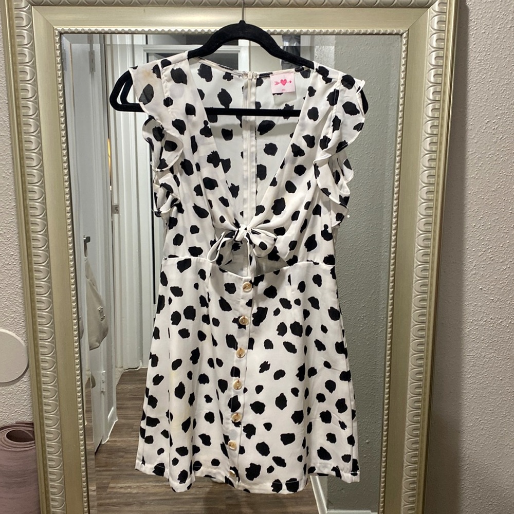 buddy love cut out dalmatian dress size small
